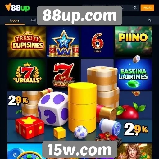 Jogos disponíveis e suas categorias no 88up.com